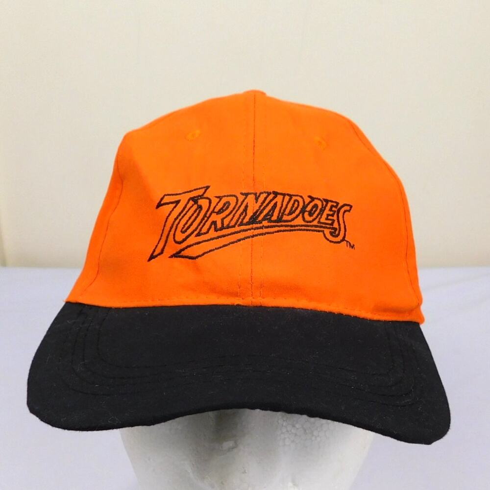 Vintage Worcester Tornadoes Hat Defunct Minor League Baseball Orange Black